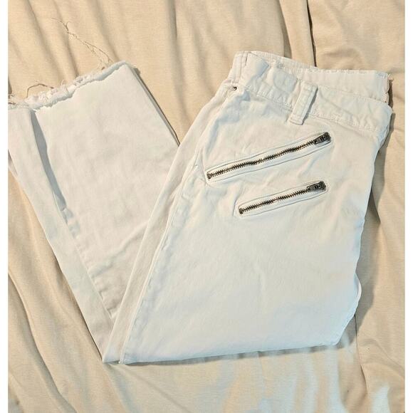 Women's White Guess Jeans Capri Stretch Jeans Size 28 - Picture 2 of 6